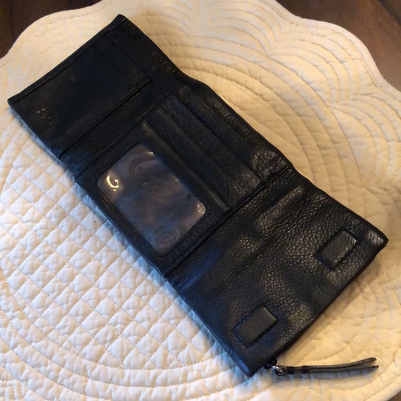 ✨ Brighton Classic soft pebbled leather billfold wallet silver swirl detail - Picture 4 of 9